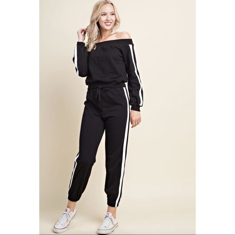 Side Stripe Athletic Joggers